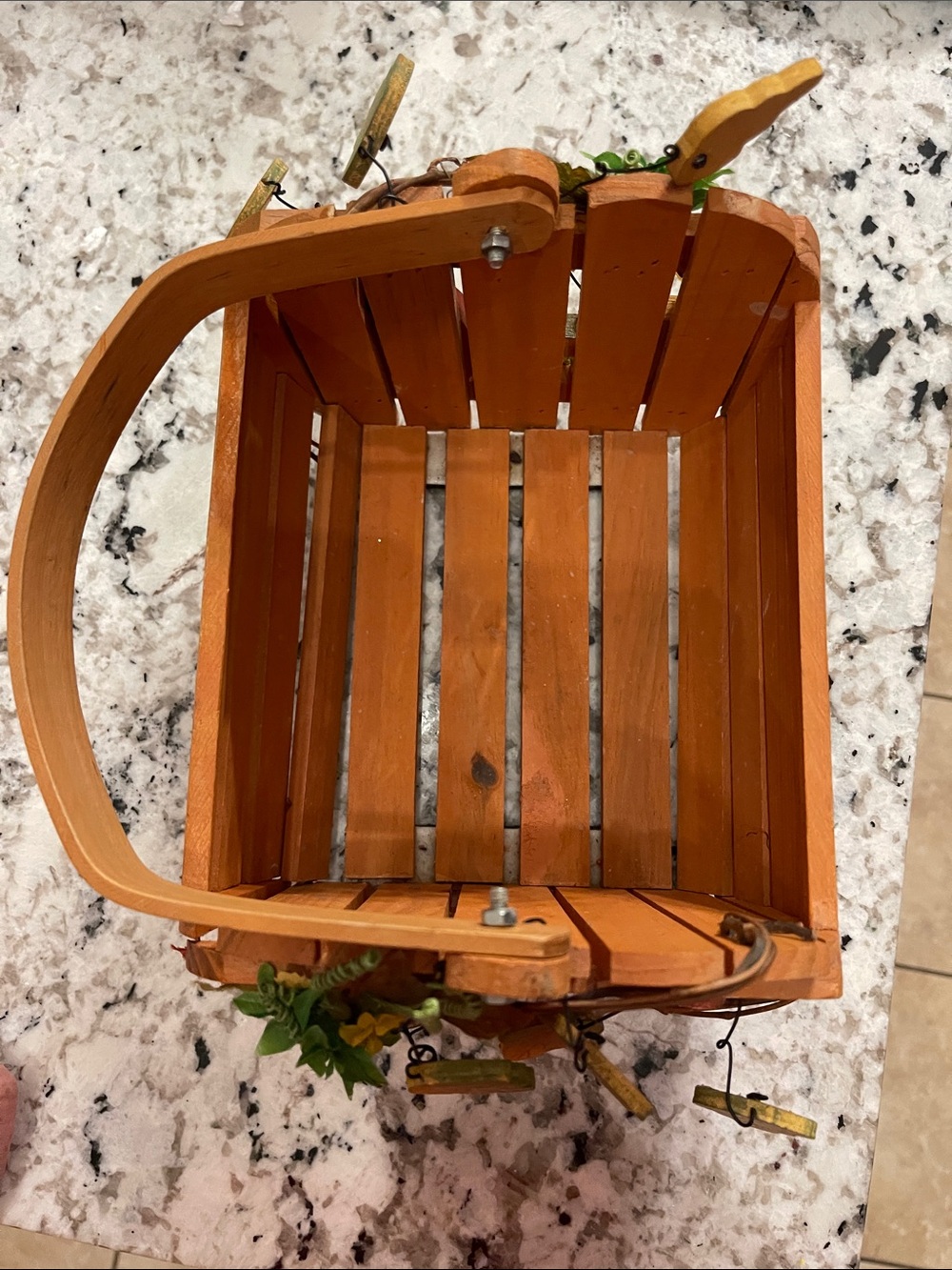 Rustic Orange Pumpkin Wall Accent with Sunflower and Leaves - Picture 4 of 4